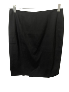 Carlisle Black Cotton Blend Skirt with Back Pleats Size 6
